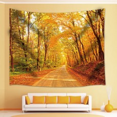 Path and Golden AutumnTapestry Wall Hanging for Living Room Bedroom Dorm Decor   263579011096